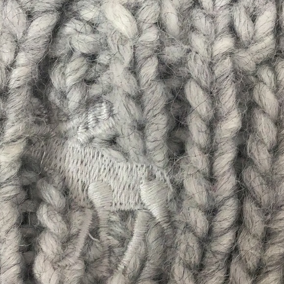 Warm Winter Gray Pullover Crochet Hat - Picture 2 of 3